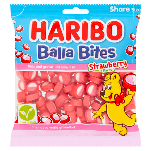 Haribo Balla Bites Strawberry, 140g